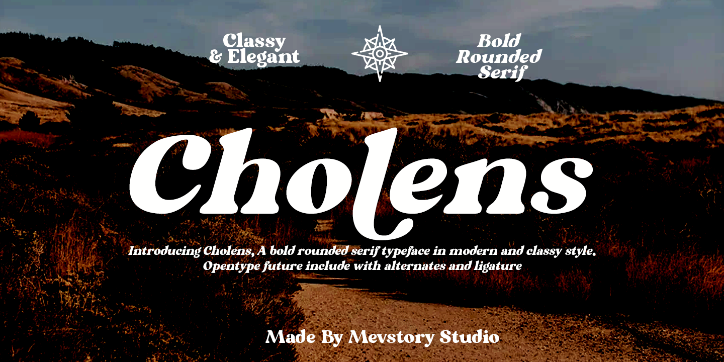 Пример шрифта Cholens